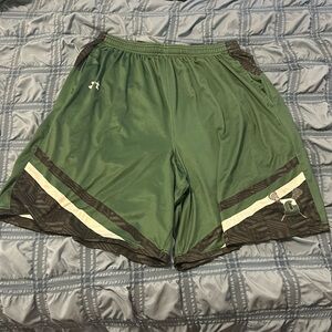 Under Armor Mens Lacrosse Green Shorts (Size XL)